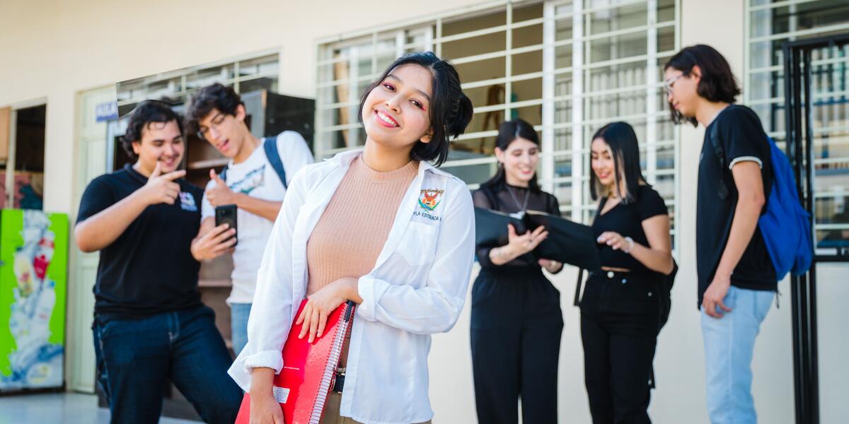 Estudiantes en un community college